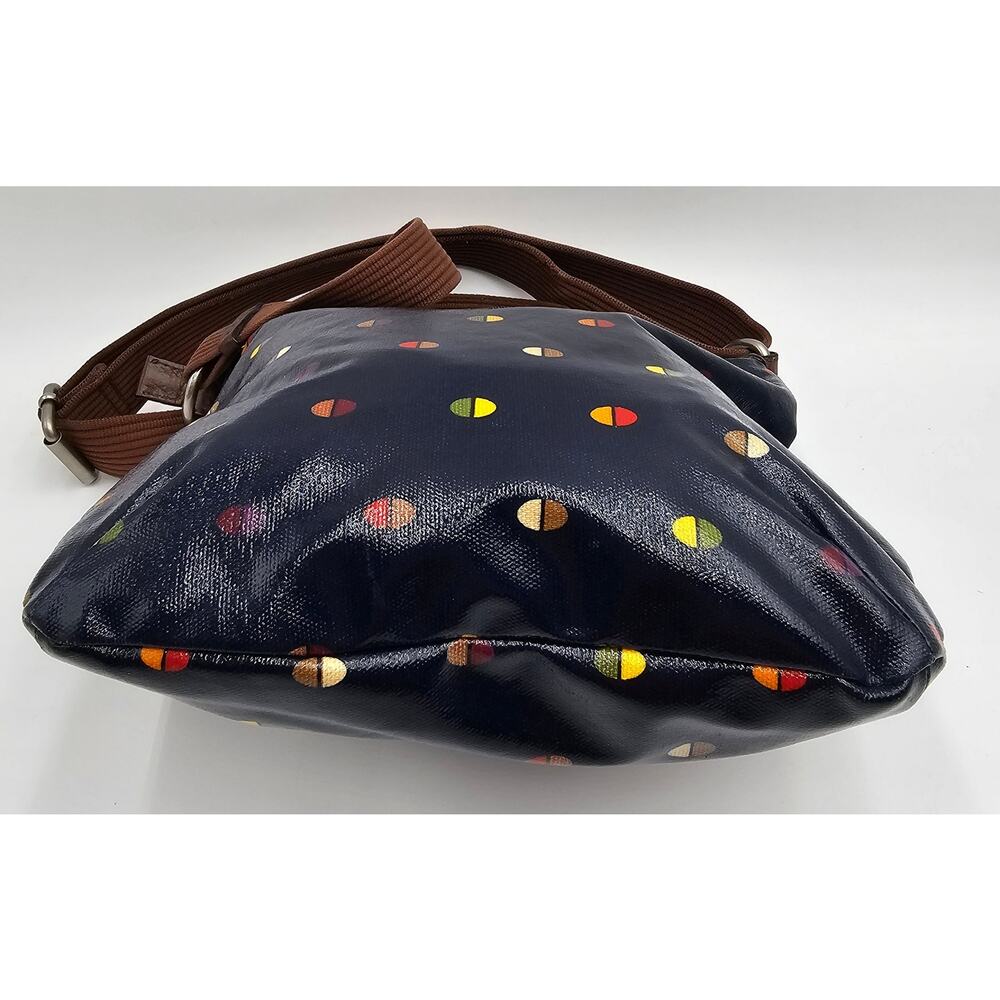 Fossil Women's Keyper Navy Blue Coated Canvas Purse - Picture 7 of 14